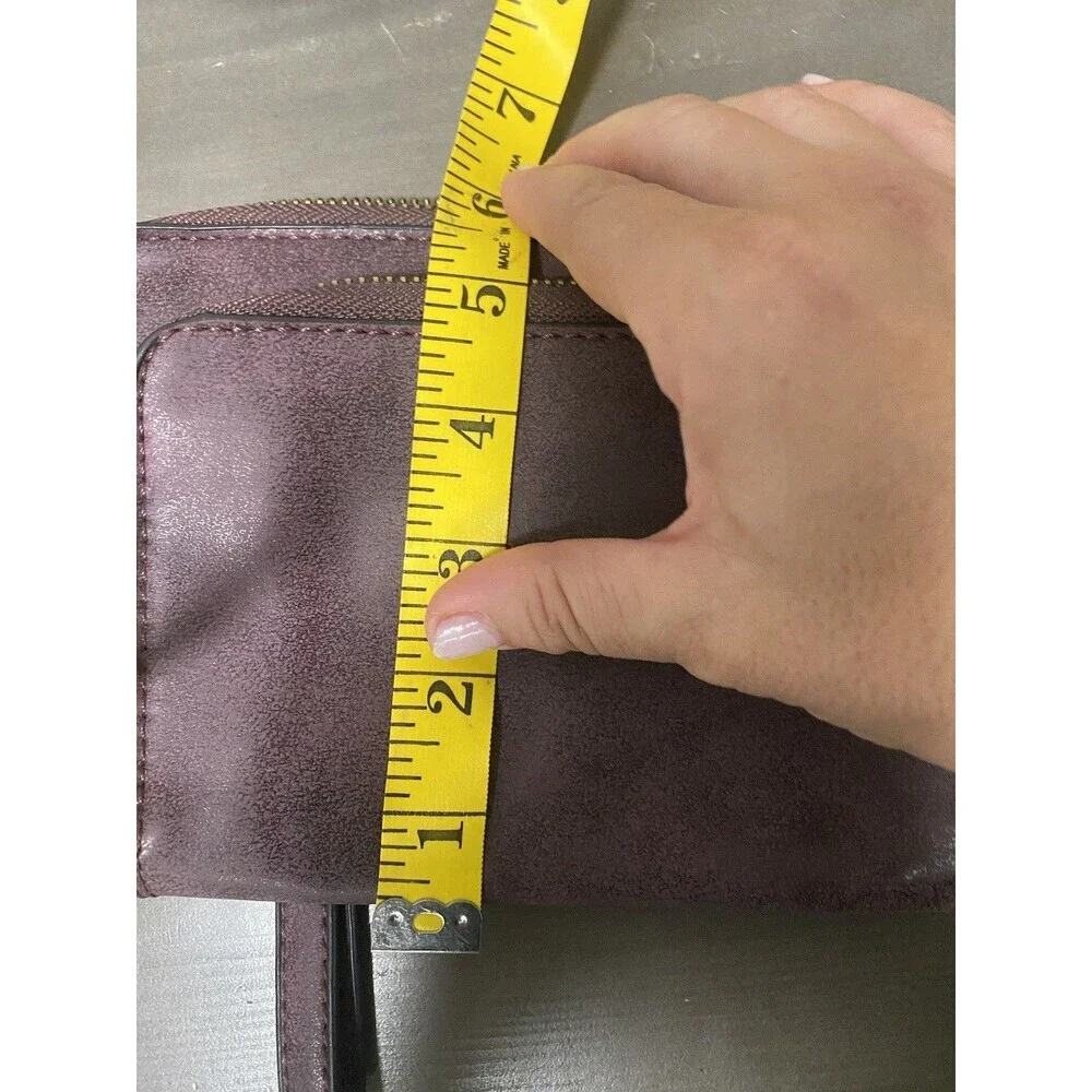 Joy Susan Purple Leather Wristlet Wallet